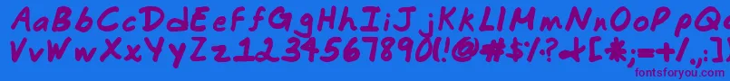 Commotion Business Font – Purple Fonts on Blue Background