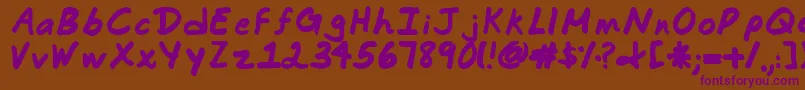 Commotion Business Font – Purple Fonts on Brown Background