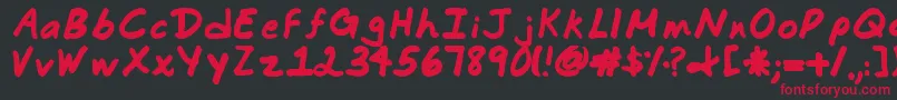 Commotion Business Font – Red Fonts on Black Background