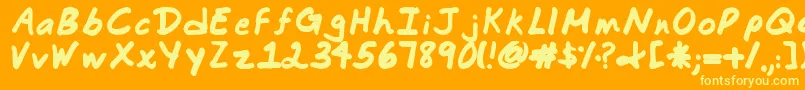 Commotion Business Font – Yellow Fonts on Orange Background