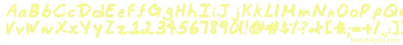 Commotion Business Font – Yellow Fonts on White Background