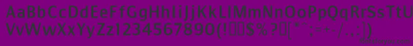 COMMS    Font – Black Fonts on Purple Background