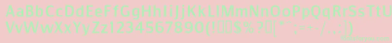 Weitere Informationen zur COMMS   -Schriftart COMMS   -Schriftart – Grüne Schriften auf rosa Hintergrund