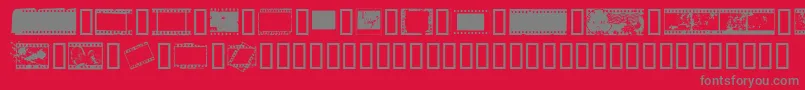 フォントNegativefilmRegular – 赤い背景に灰色の文字