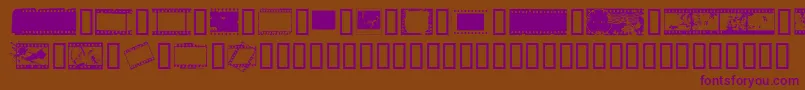 NegativefilmRegular Font – Purple Fonts on Brown Background