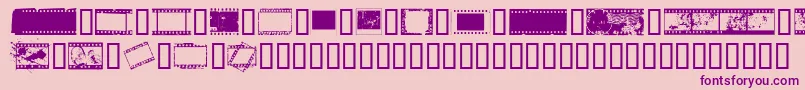 NegativefilmRegular Font – Purple Fonts on Pink Background