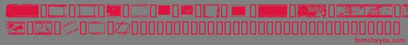 NegativefilmRegular Font – Red Fonts on Gray Background