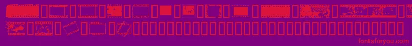 NegativefilmRegular Font – Red Fonts on Purple Background