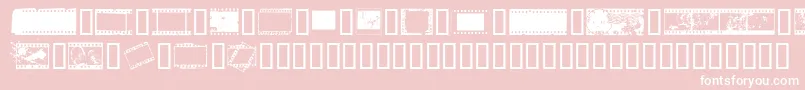 NegativefilmRegular Font – White Fonts on Pink Background