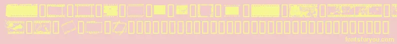 NegativefilmRegular Font – Yellow Fonts on Pink Background