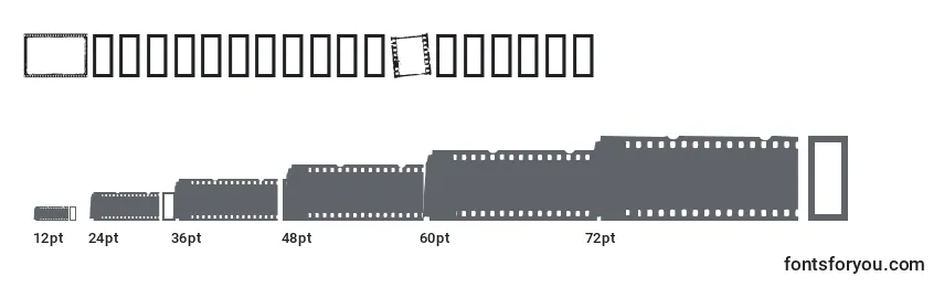 Größen der Schriftart NegativefilmRegular