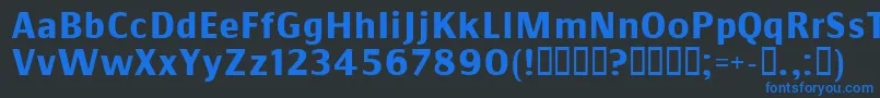 COMMSB   Font – Blue Fonts on Black Background