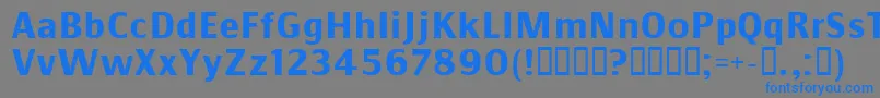 COMMSB   Font – Blue Fonts on Gray Background