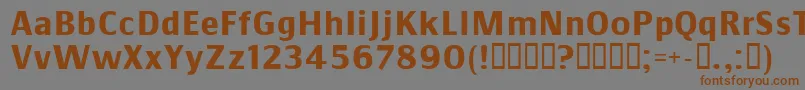 COMMSB   Font – Brown Fonts on Gray Background