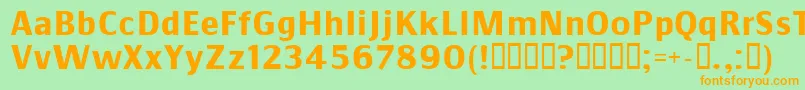 COMMSB   Font – Orange Fonts on Green Background