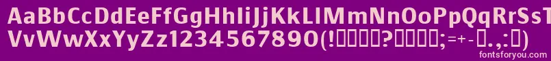 COMMSB   Font – Pink Fonts on Purple Background