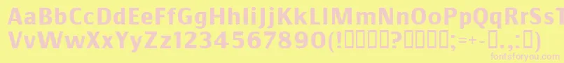 COMMSB   Font – Pink Fonts on Yellow Background