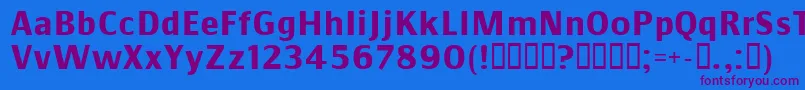 COMMSB   Font – Purple Fonts on Blue Background