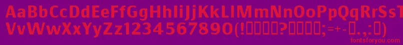 COMMSB   Font – Red Fonts on Purple Background