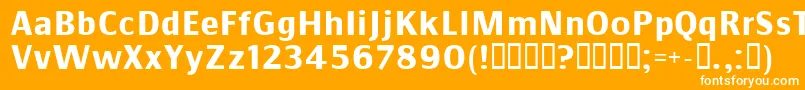 COMMSB   Font – White Fonts on Orange Background