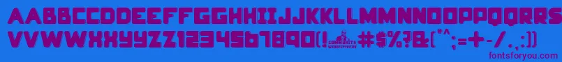 community Font – Purple Fonts on Blue Background