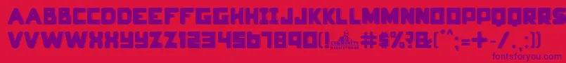 community Font – Purple Fonts on Red Background