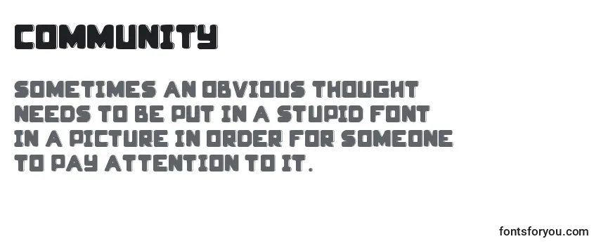 Review of the Community Font