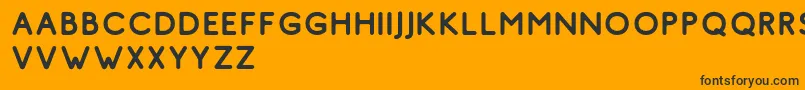 フォントComodo Regular Free – 黒い文字のオレンジの背景
