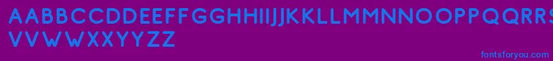 Comodo Regular Free-Schriftart – Blaue Schriften auf violettem Hintergrund