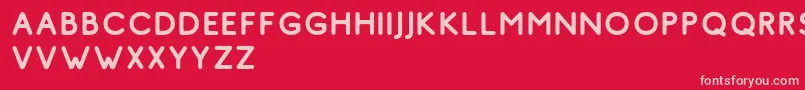 フォントComodo Regular Free – 赤い背景にピンクのフォント