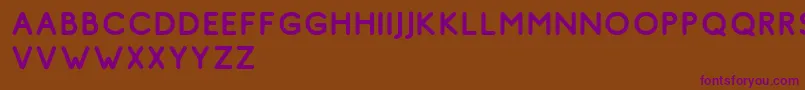 フォントComodo Regular Free – 紫色のフォント、茶色の背景
