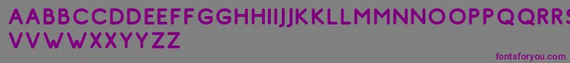 フォントComodo Regular Free – 紫色のフォント、灰色の背景