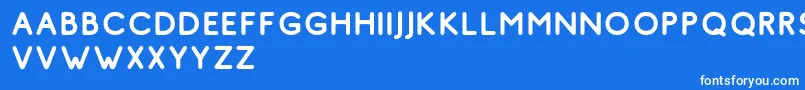 フォントComodo Regular Free – 青い背景に白い文字