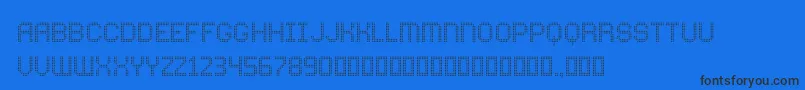 ComodotRound Bottom-Schriftart – Schwarze Schriften auf blauem Hintergrund