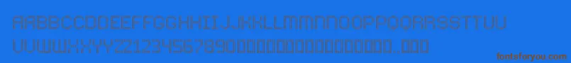 ComodotRound Bottom Font – Brown Fonts on Blue Background
