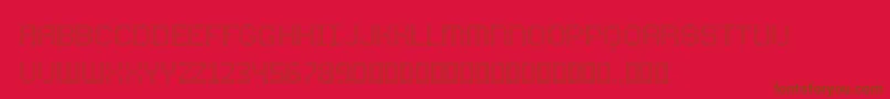 fuente ComodotRound Bottom – Fuentes Marrones Sobre Fondo Rojo