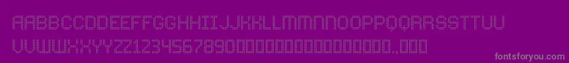 フォントComodotRound Bottom – 紫の背景に灰色の文字