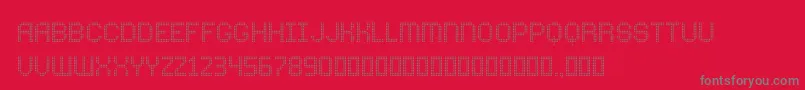 Fonte ComodotRound Bottom – fontes cinzas em um fundo vermelho