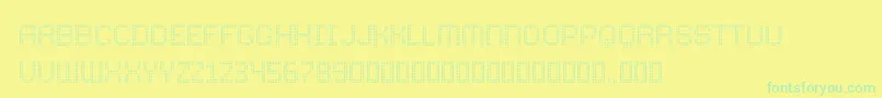 ComodotRound Bottom Font – Green Fonts on Yellow Background
