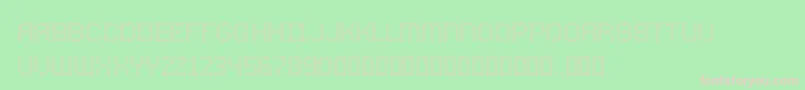 ComodotRound Bottom Font – Pink Fonts on Green Background