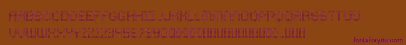ComodotRound Bottom Font – Purple Fonts on Brown Background