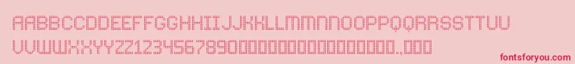 ComodotRound Bottom Font – Red Fonts on Pink Background