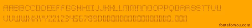 ComodotRound Top-fontti – ruskeat fontit oranssilla taustalla