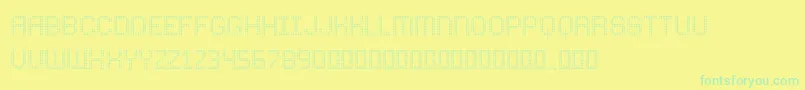 Czcionka ComodotRound Top – zielone czcionki na żółtym tle