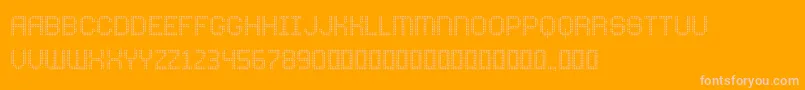 ComodotRound Top-Schriftart – Rosa Schriften auf orangefarbenem Hintergrund