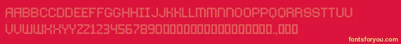 ComodotRound Top Font – Yellow Fonts on Red Background