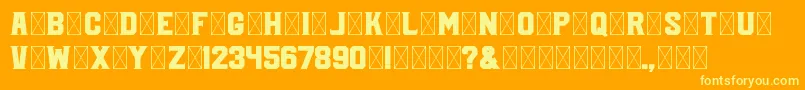 COMPANY Font – Yellow Fonts on Orange Background