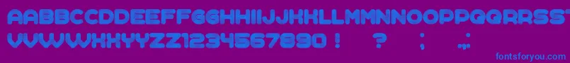 Complained Font – Blue Fonts on Purple Background