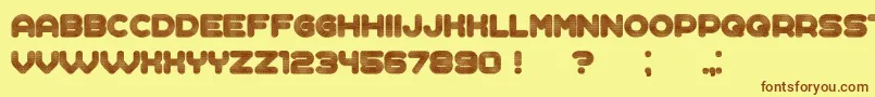 Complained Font – Brown Fonts on Yellow Background