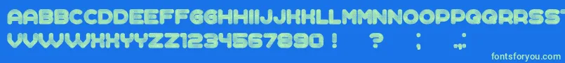 Complained Font – Green Fonts on Blue Background